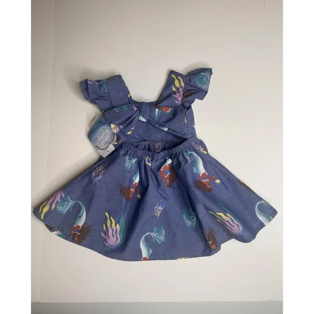 NWT Size 12M Disney Princess Little Mermaid Ariel Blue Dress , Baby Girls